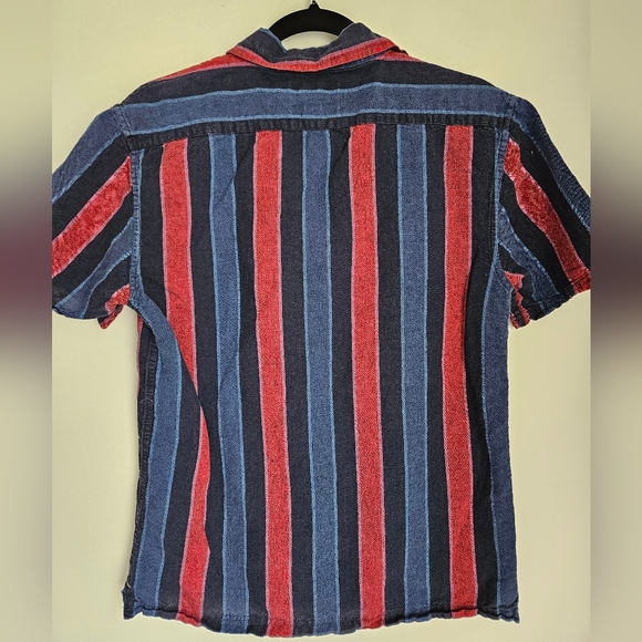 Banana Republic Men's Striped Shirt - Red and Blue - Picture 3 of 4